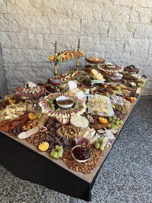 Grazing table for corporate holiday party