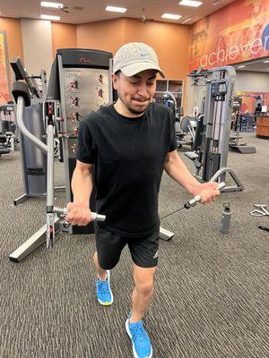 John working out.