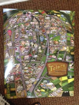 Map of Tulare, California