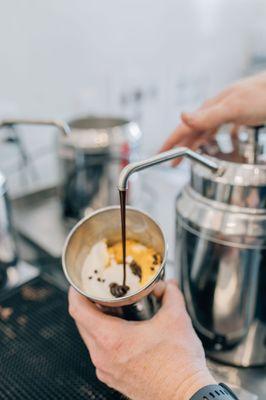 Each milkshake is handspun with delicious, premium ingredients, not just thrown into a machine and pulled out like a lot of other places.