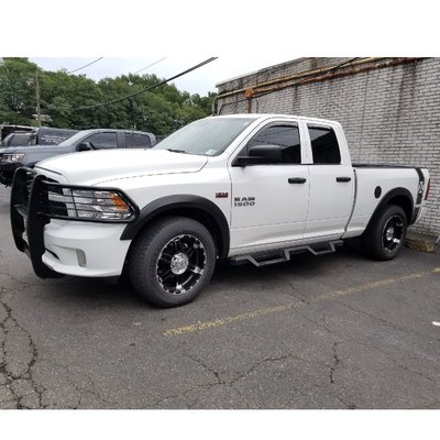 we lowered this 2017 Ram.  We also added on some 20" XD Spy wheels,  with a #Trailfx grill guard,  and some Westin side steps.