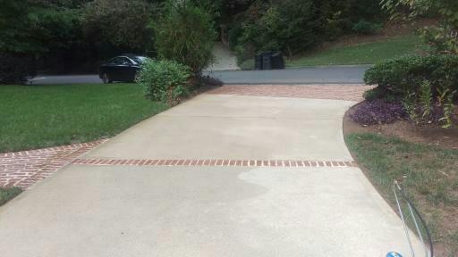 Driveway cleaned after