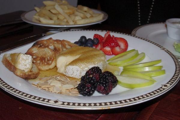 Brie Cheese Plate with Fruits.