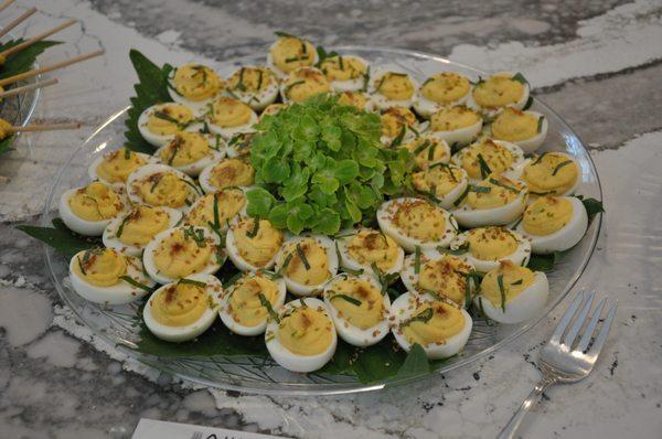 Wasabi deviled eggs