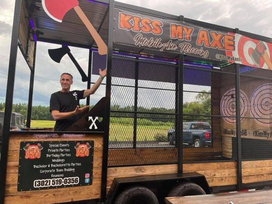 Mobile Axe Throwing Trailers available!  For your private event or to purchase!