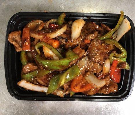 Honey pepper steak