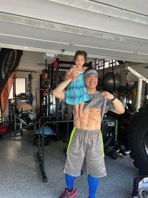 Me and my oldest daughter. I never in my life had visible abs until 4 months ago.