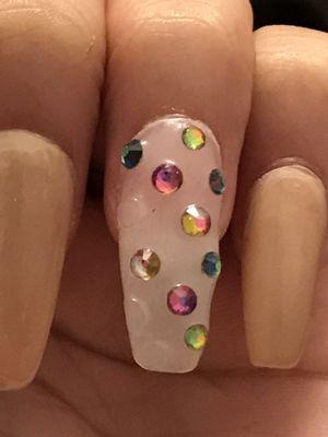 Didn't use glue. Wobbly nail