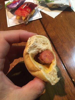 Kolache with sausage and cheese