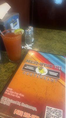 Michelada and menu