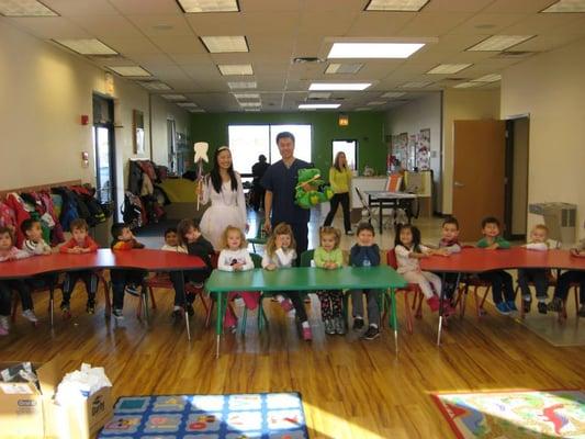 Doctors visit to the Schiller Park Preschool.