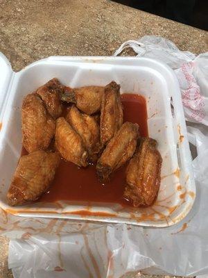 Honey hot wings