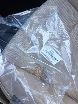 Garbage that was left in car by service