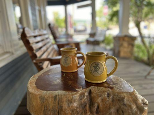 Beautiful wrap around porch where you can hear the music from the square.