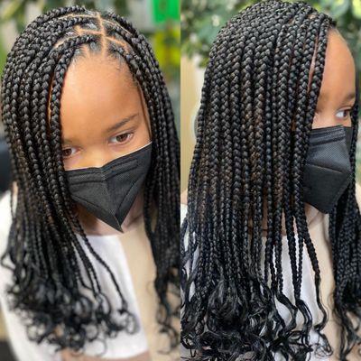 Kids medium Knotless braids