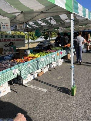 Produce stand at Hillsdale Farmers Market