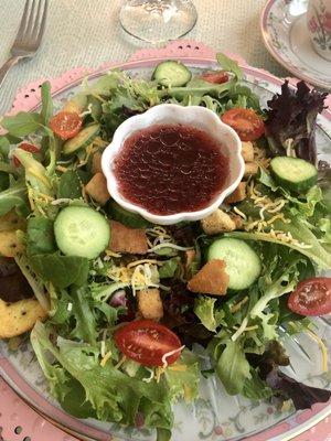 House Salad with Raspberry Dressing!