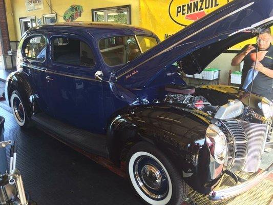 This 1940 Ford came in for an oil change