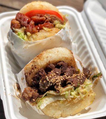 Bbq short rib koja, chicken koja