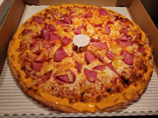 Ham and Pineapple with Nacho Cheese Crust