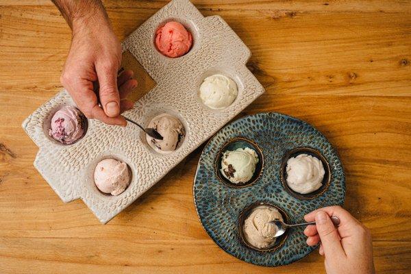 Try multiple flavors with our ice cream flights!