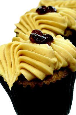 Black tea infused cupcake and buttercream topped with brown sugar crystal Boba.  Only at Yummy Cupcakes.