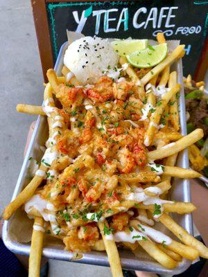 Crawfish scampi fries