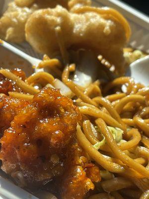 Salt and Pepper Fish, Orange Chicken and some Chow Mein...