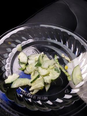 These are the cucumbers I asked Subway NOT to puy into my salad through the drive-through window. Thanks :/