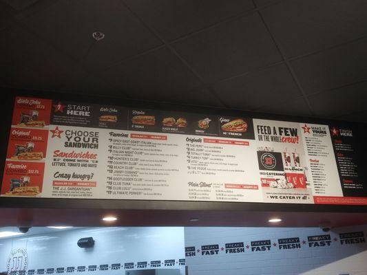 The menu