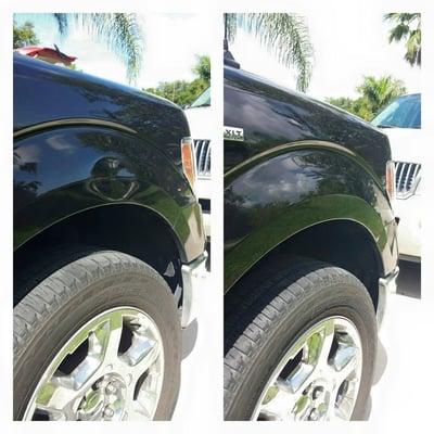 F150 front fender dent repair!