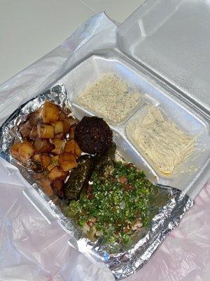 Abu Ali Sampler, sub batata harra instead of meat kibbeh