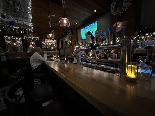 Decorated bar area