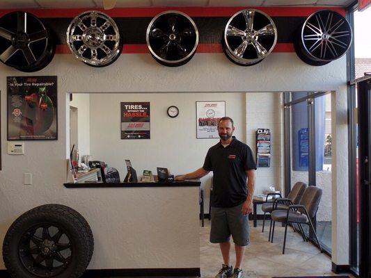 Business owner inside of Arizona Tire Pros