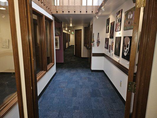 Hallways for events and meeting rooms