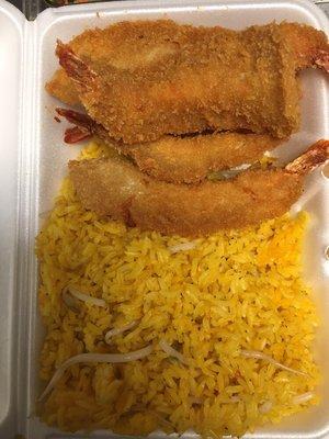 Fried Jumbo Shrimp with Fried Rice