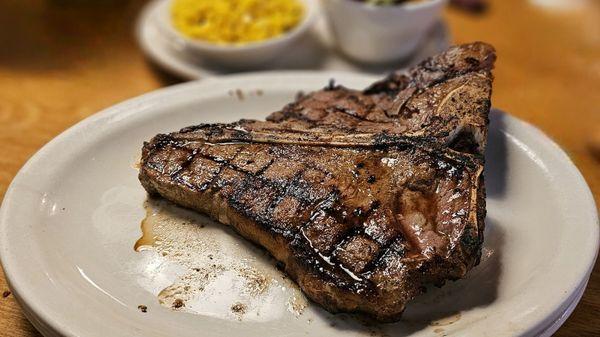 Porterhouse T-Bone. this had to be returned as it was grilled well done