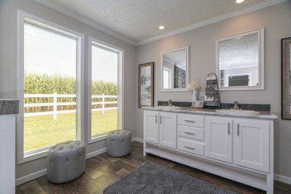 Furniture style bathroom vanity