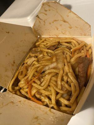 Beef lo mein