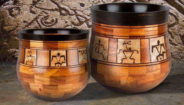 Segmented Koa vessels by Hawaii craftsman Gregg