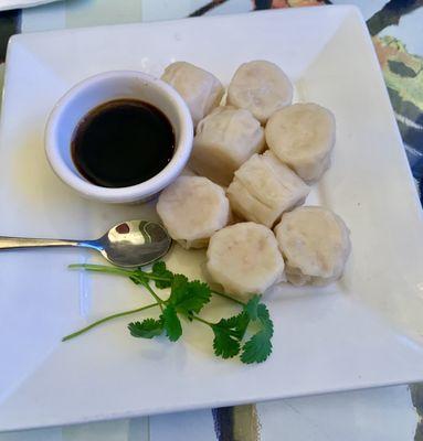 Shrimp shumai... just okay. Frozen and microwaved