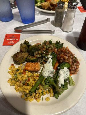 These are selections from the salad bar! Absolutely Delish!