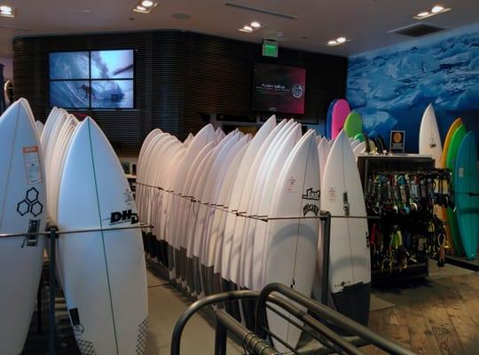 Over 130 surfboards to choose from, custom ordering available. If we don't have the right size or model we'll help you get it!