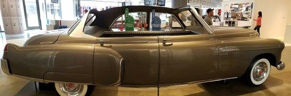 Beer on tap inside a Cadillac