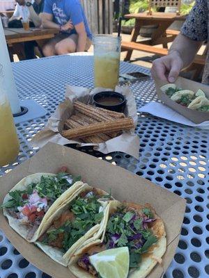 Tacos and churros (Iron District)