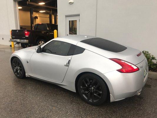 Nissan 370Z full Car window tint.