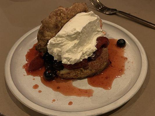 Mixed berry shortcake