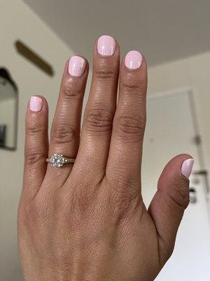 Manicure with regular polish