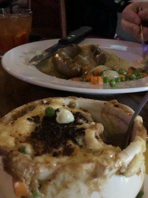 Shepards pie and my hubby got bangers and mash and an old fashioned. Delicious