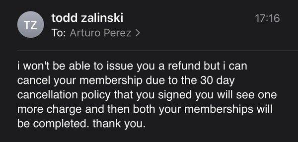 Won't give me refund because of "policy" but has no problem violating his own policies when it comes to charging people extra.